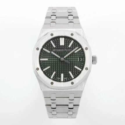 Royal Oak 15510 SS IPF 1:1 Best Edition Green Dial on SS Bracelet 4302 Super Clone