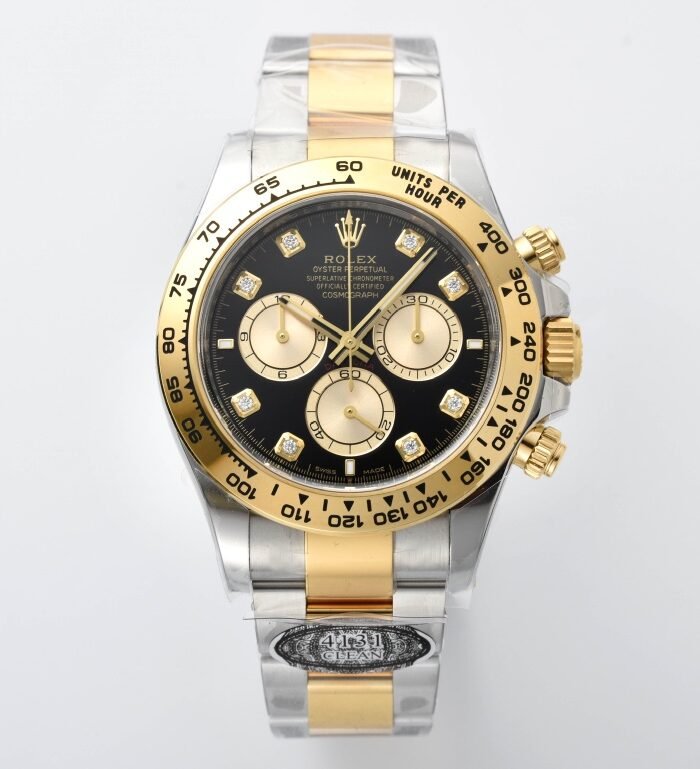 Daytona 126503 SS/YG Gain Weight CF 1:1 Best Edition Black Dial Diamond Marker On Oyster Bracelet DD4131