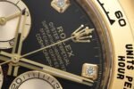 Daytona 126518 904L YG CF 1:1 Best Edition Black Dial Gold Subdial Diamond Marker on Oysterflex Strap DD4131 - Image 4