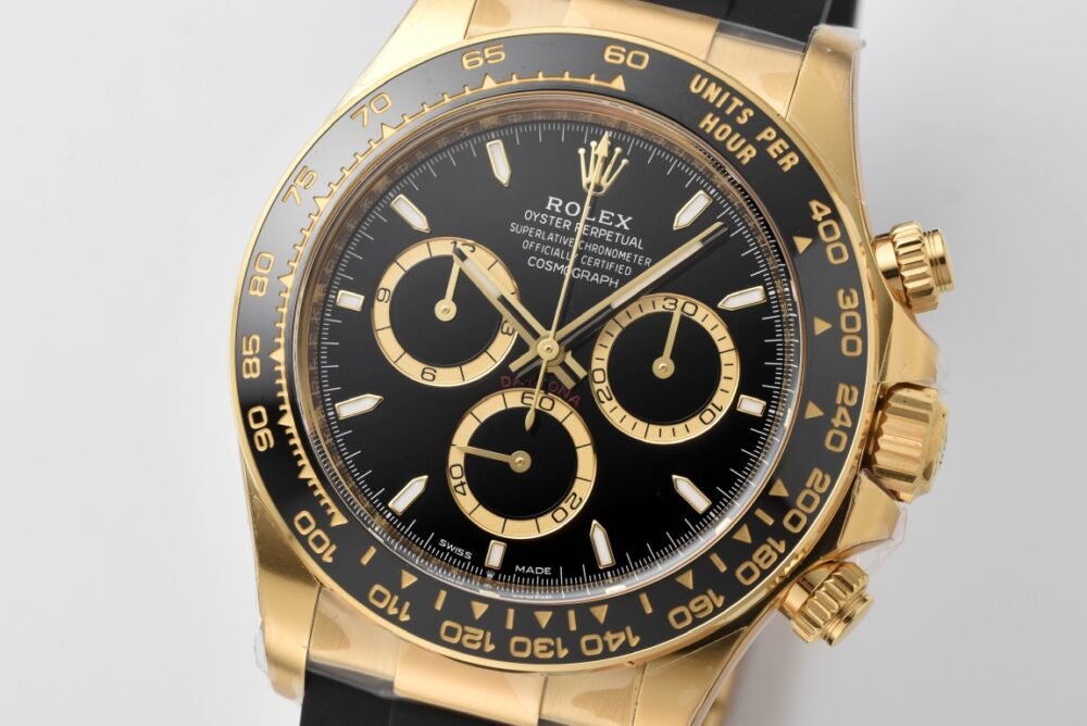 Daytona 126518 904L YG CF 1:1 Best Edition Black Dial Black/Gold Subdial on Oysterflex Strap DD4131 - Image 3