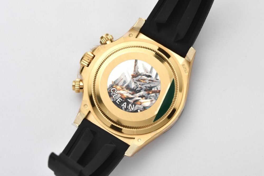 Daytona 126518 904L YG CF 1:1 Best Edition Black Dial Black/Gold Subdial on Oysterflex Strap DD4131 - Image 9