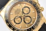 Daytona 126518 904L YG CF 1:1 Best Edition Gold Dial Gold/Black Subdial Stick Marker on Oysterflex Strap DD4131 - Image 2