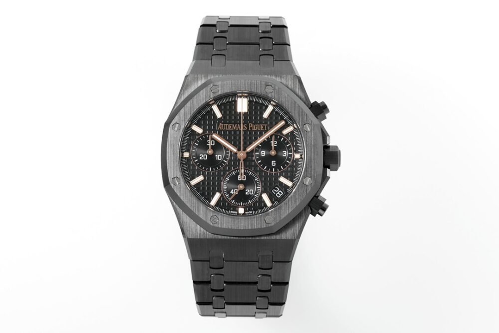 Royal Oak Chrono 26240 Black Ceramic APSF 1:1 Best Edition on Ceramic Bracelet SA4401 Super Clone