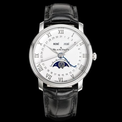 Villeret 6654 SS Complicated Function APSF 1:1 Best Edition White Dial on Leather Strap A6654