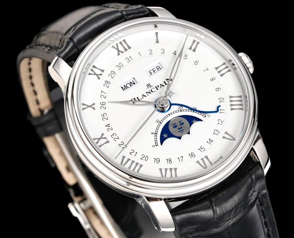 Villeret 6654 SS Complicated Function APSF 1:1 Best Edition White Dial on Leather Strap A6654 - Image 2