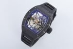 RM035-02 Real Black NTPT ZF 1:1 Best Edition Skeleton Dial On Black Rubber Strap Real Super Clone RMAL1 V7 - Image 3