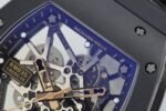 RM035-02 Real Black NTPT ZF 1:1 Best Edition Skeleton Dial On Black Rubber Strap Real Super Clone RMAL1 V7 - Image 4