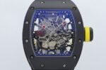RM035 AMERICAS MANUAL CARBON/BLACK CERAMIC ZF 1:1 BEST EDITION SKELETON DIAL ON BLACK RUBBER STRAP SUPER CLONE RMUL1 - Image 2