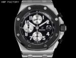 ROYAL OAK OFFSHORE 42MM CERAMIC BEZEL SS HBF BEST EDITION BLACK DIAL ON BLACK/RED RUBBER STRAP A3126 - Image 2