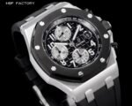 ROYAL OAK OFFSHORE 42MM CERAMIC BEZEL SS HBF BEST EDITION BLACK DIAL ON BLACK/RED RUBBER STRAP A3126 - Image 3
