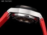 ROYAL OAK OFFSHORE 42MM CERAMIC BEZEL SS HBF BEST EDITION BLACK DIAL ON BLACK/RED RUBBER STRAP A3126 - Image 7