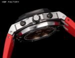 ROYAL OAK OFFSHORE 42MM CERAMIC BEZEL SS HBF BEST EDITION BLACK DIAL ON BLACK/RED RUBBER STRAP A3126 - Image 6