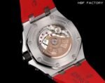 ROYAL OAK OFFSHORE 42MM CERAMIC BEZEL SS HBF BEST EDITION BLACK DIAL ON BLACK/RED RUBBER STRAP A3126 - Image 8