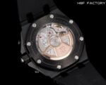 Royal Oak Offshore 44mm Black Ceramic APJF 1:1 Best Edition Black Dial on Black Rubber Strap A3126 - Image 8