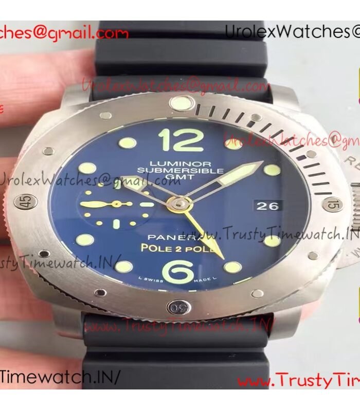 PAM00719 Y GMT VSF 1:1 BEST EDITION DARK GRAY DIAL ON BLACK RUBBER STRAP P9011