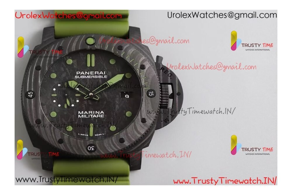 PAM00961 CARBOTECH VSF 1:1 BEST EDITION CARBON DIAL ON RUBBER STRAP P.9010 CLONE (FREE LEATHER STRAP) - Image 2