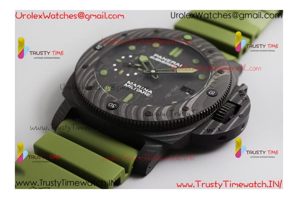 PAM00961 CARBOTECH VSF 1:1 BEST EDITION CARBON DIAL ON RUBBER STRAP P.9010 CLONE (FREE LEATHER STRAP) - Image 9
