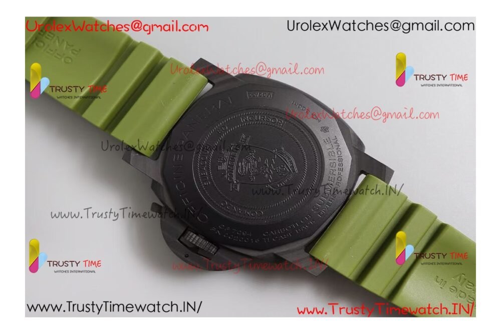 PAM00961 CARBOTECH VSF 1:1 BEST EDITION CARBON DIAL ON RUBBER STRAP P.9010 CLONE (FREE LEATHER STRAP) - Image 5