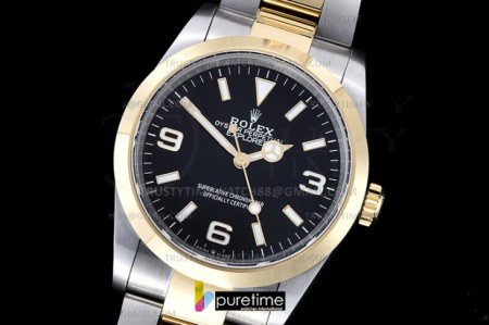ROLEXP1026 - Explorer 1 124273 36mm 904L YG/SS Blk GMF V2 VR3230
