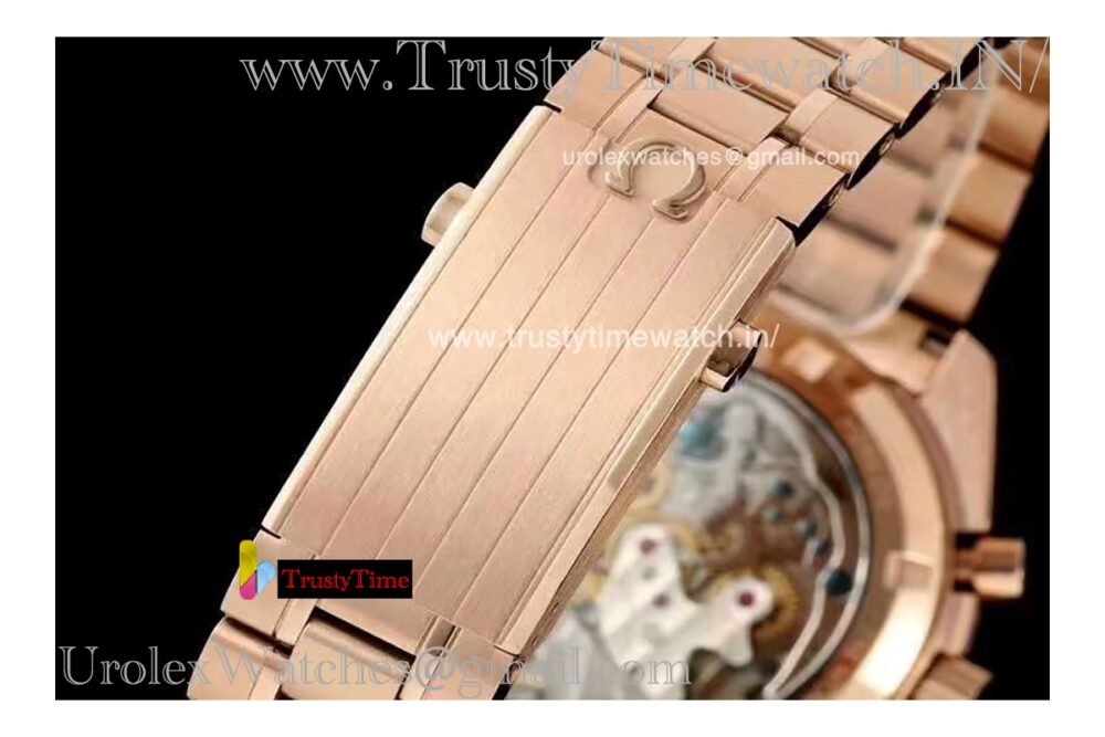 Speedmaster Moon 42mm Black dial 18K gold/black case Rose gold stainless steel strap Automatic movement 3861 - Image 3