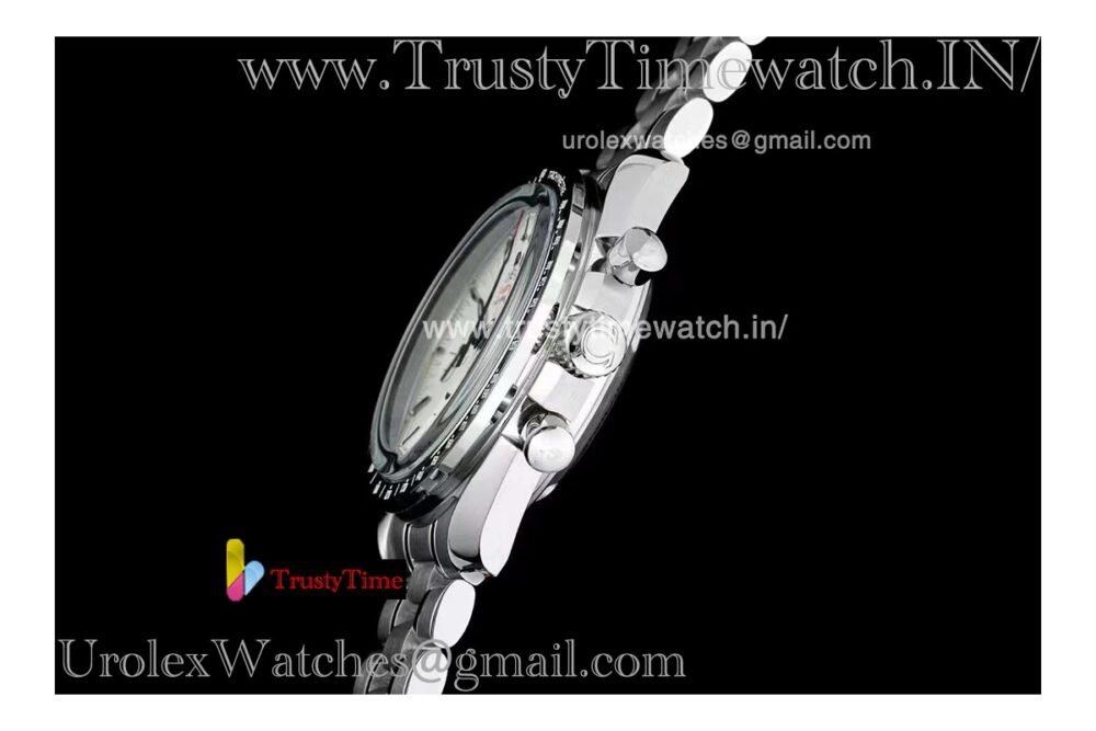 Speedmaster series moon disc 42 mm black ceramic bezel white dial stainless steel strap 3861 movement - Image 6