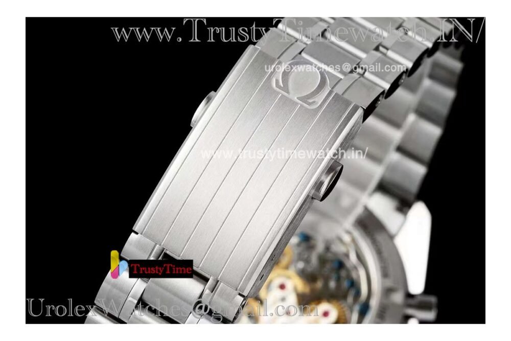 Speedmaster series moon disc 42 mm black ceramic bezel white dial stainless steel strap 3861 movement - Image 4