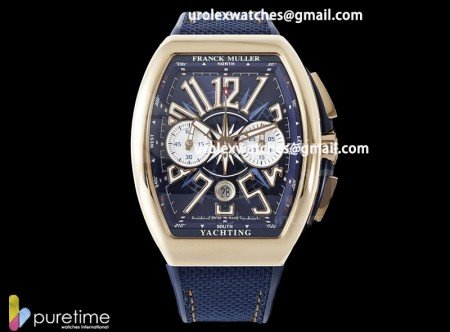 Vanguard Chrono RG ABF 1:1 Best Edition Blue Dial on Blue Nylon Strap A7750