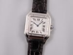 Panthère Secrete Ladies 27mm SS 8848F 1:1 Best Edition White Dial Diamonds Bezel on Black Croco Strap Ronda Quartz