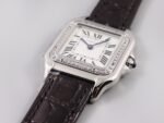Panthère Secrete Ladies 27mm SS 8848F 1:1 Best Edition White Dial Diamonds Bezel on Black Croco Strap Ronda Quartz - Image 2