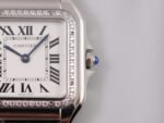 Panthère Secrete Ladies 27mm SS 8848F 1:1 Best Edition White Dial Diamonds Bezel on Black Croco Strap Ronda Quartz - Image 4