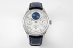Portuguese IW503406 Real PR SS APSF 1:1 Best Edition White Dial On Black Leather Strap A52610