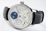 Portuguese IW503406 Real PR SS APSF 1:1 Best Edition White Dial On Black Leather Strap A52610 - Image 5