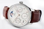 Portuguese IW503307 Real PR SS APSF 1:1 Best Edition White Dial On Brown Leather Strap A52610 - Image 5