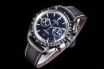 Speedmaster "Dark Side of The Moon" Real Ceramic N1F 1:1 Best Edition Black Dial on Black Leather Strap A9300 - Image 2