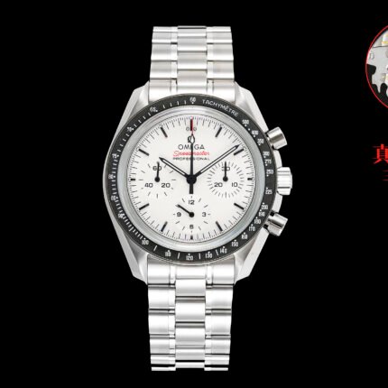 Speedmaster SS Snoopy OMF Best Edition White Dial on SS Bracelet Manual Winding Chrono Movement