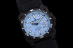 Instruments BR03A Ceramic M+F 1:1 Best Edition Pale Blue Lumed Dial on Rubber Strap MIYOTA 9015 (Free Leather Straps) - Image 2