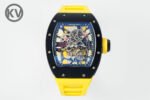 RM035-02 Forged Carbon Case KUF Best Edition Yellow Crown on Yellow Nylon Strap MIYOTA8215
