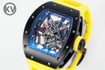 RM035-02 Forged Carbon Case KUF Best Edition Yellow Crown on Yellow Nylon Strap MIYOTA8215 - Image 3