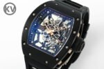 RM035-02 Real Black NTPT ZF 1:1 Best Edition Skeleton Dial On Black Rubber Strap Real Super Clone RMAL1 V7 - Image 3