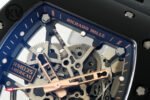 RM035-02 Real Black NTPT ZF 1:1 Best Edition Skeleton Dial On Black Rubber Strap Real Super Clone RMAL1 V7 - Image 4