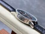 Navitimer 41mm GMT SS BLSF 1:1 Best Edition Black Dial on Black Leather Strap A2836 - Image 5