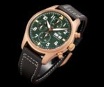 Pilot Chrono Spitfire IW377726 SS ZF 1:1 Best Edition Green Dial on Brown Leather Strap A7750 - Image 3