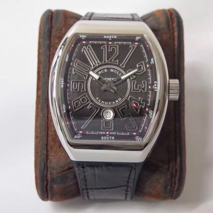 Vanguard V45 Chrono SS ABF Best Edition Black Dial Black Markers on Black Gummy Strap A7750