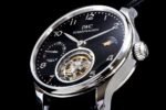 Portuguese Tourbillon SS AXF Black Dial Sliver Numbers moonphase on Black Leather Strap - Image 4