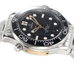 Seamaster Diver 300M ZF 1:1 Best Edition Black Ceramic Bezel Black Ceramic Dial on SS Bracelet A8800 - Image 4