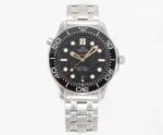 Seamaster Diver 300M ZF 1:1 Best Edition Black Ceramic Bezel Black Ceramic Dial on SS Bracelet A8800