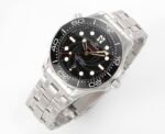 Seamaster Diver 300M ZF 1:1 Best Edition Black Ceramic Bezel Black Ceramic Dial on SS Bracelet A8800 - Image 3