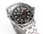 Seamaster Diver 300M ZF 1:1 Best Edition Black Ceramic Bezel Black Ceramic Dial on SS Bracelet A8800 - Image 2