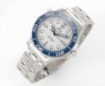 Seamaster Diver 300M B50F Blue Ceramic White Dial on SS Bracelet A8800 (Free Rubber Strap) - Image 3
