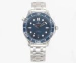 Seamaster Diver 300M B50F Blue Ceramic Blue Dial on SS Bracelet A8800 (Free Rubber Strap)